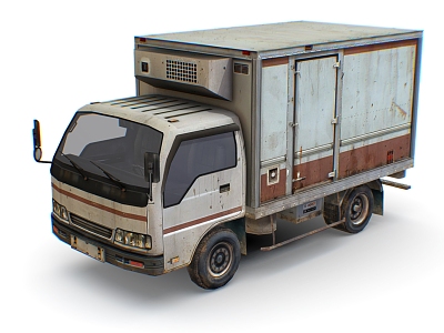 Truck truck box car container truck box truck freezer car low face number low model simple model game sub-era film and television level super realistic 3d model