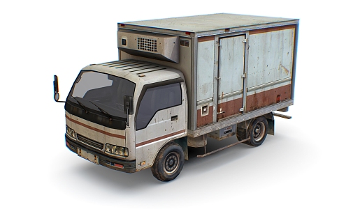 Truck truck box car container truck box truck freezer car low face number low model simple model game sub-era film and television level super realistic 3d model