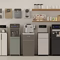 Modern Household Electrical Appliances Including Water Dispensers And Wall Mounted Devices In Various Colors