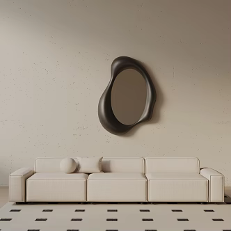 Modern three-seat sofa 3d model