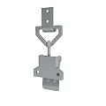 Stainless Steel Metal Clamp with Mounting Plate and Secure Locking Mechanism