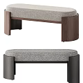 Minimalist Modern Upholstered Sofa Bench With Wooden Legs And Comfortable Seat