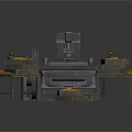 Industrial Conveyor Equipment With Long Black Belt Mechanical Rollers And Granular Material Processing