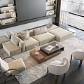 Modern Sofa Coffee Table Combination Sofa Coffee Table 3d model
