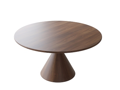 Modern round dining table 3d model