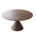 Modern round dining table 3d model