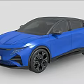 Blue Modern Sporty SUV With Black Roof And Stylish Wheels Design