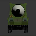 Green Mobile Military Vehicle with Multiple Wheels Carrying Long Range Missile