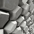 Modern background wall Hexagonal background wall 3d model