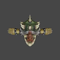 Bowser Game Character With Yellow Skin Horns And Metal Arm Armor Design