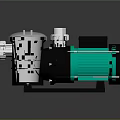 Industrial Water Pump With Black Body Green Motor And White Connector