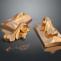 Ornate Golden Carved Scroll Design Home Living Decorative Furniture Accessories