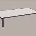 Modern Sofa And Coffee Table Set With White Rectangular Top And Metal Legs 3d model