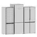 Modern Kitchen Refrigerators Different Styles White Stainless Steel Double Door Side By Side Designs