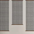 Modern Room Dividers With Woven Fabric And Wooden Frames On White Background