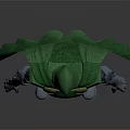 Game Movie Character Wearing Green Cape And Metallic Armor Detailed 3D Design