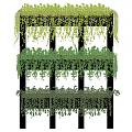 Vertical Garden Structure With Multiple Layers Of Greenery And Hanging Vines