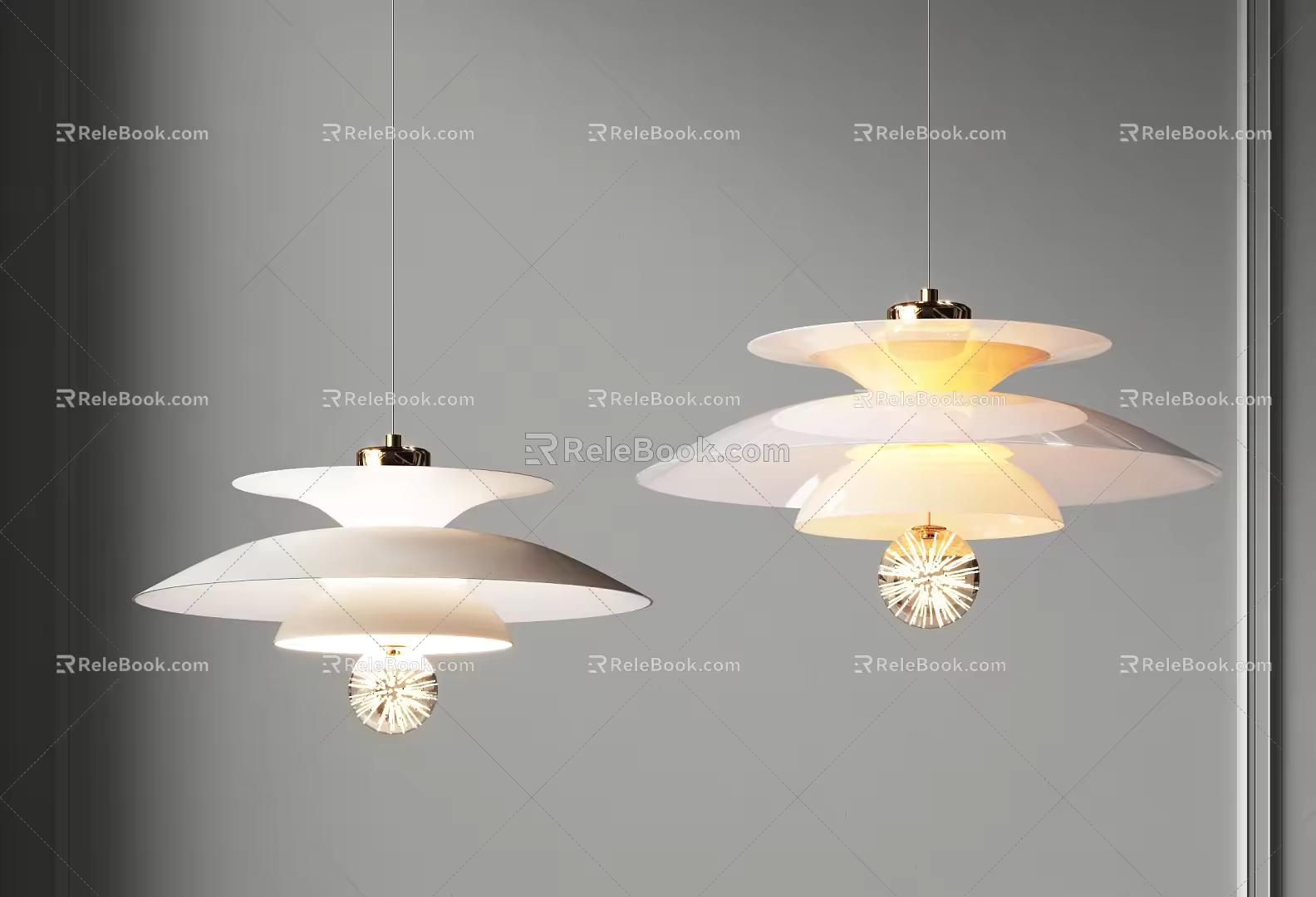 Modern chandelier 3d model
