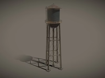 Water Tower Old Water Tower Old Water Tower Broken Water Tower Water Tank High Altitude Water Tower Retro Water Tower Low Face Low Number Low Mold Simple Mold Game Video Level Super Realistic 3d model