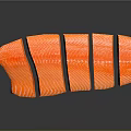 Fresh Raw Orange Salmon Slices with Smooth Texture and Shiny Surface