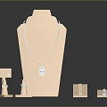 Stylish Fashion Accessories Including Necklace Earrings And Bracelets On Display Stand