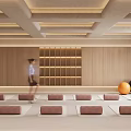 Modern Yoga Studio With Mats Bolsters And Natural Light