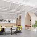 modern library 3d model