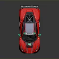 Red Racing Car With Rear Wing Number 48 Sponsor Logos And Streamlined Design