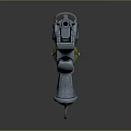 Steampunk Decorative Pistol With Metallic Finish Ornate Scroll Patterns And Colored Gem Accents
