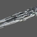 Futuristic Sci Fi Starship With Intricate Metallic Surface And Detailed Structure