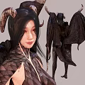 Modern Virtual Character Succubus Demon Lucifer Satan Dragon Woman Type Monster 3d model