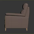 Soft Pink Upholstered Two Seater Sofa With Padded Armrests And Wooden Legs