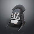 Medieval Weapon Helmet with Metal Construction Ornate Design and Spiked Accents