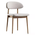 Elegant Modern Stool Design With Wooden Legs And Light Colored Seat Cushion