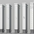 New Chinese style column Chinese style column corner column Roman column 3d model