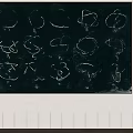 Abstract Painting With White Lines On Black Background For Interior Wall Decor