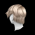White Mannequin Head Showcasing Blonde Layered Short Hairstyle Design