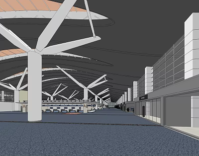 Modern Airport 3d model
