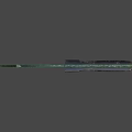 Weapon Knife With Green Blade Worn Marks Black Handle And Metal Rivets