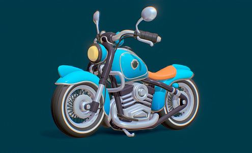 Modern Motorcycle Science Fiction Motorcycle 3d model