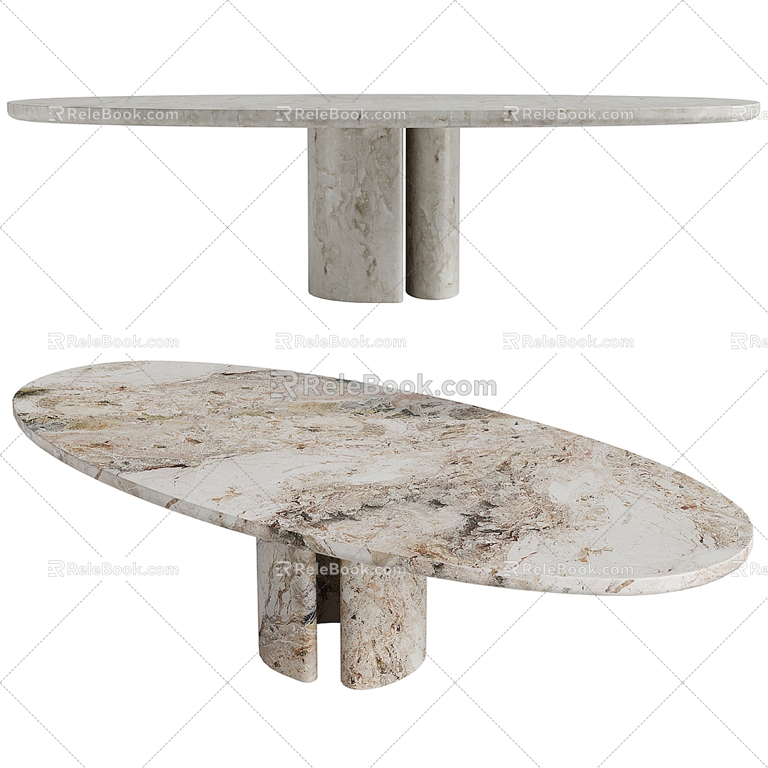 Modern dining table 3d model