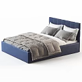 Gray Bed Frame With Gray White Pillows And Comforter Color Options Beige Brown Navy Blue