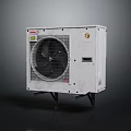 White Industrial Electronic Cooling Device With Fan And Metal Casing Stand