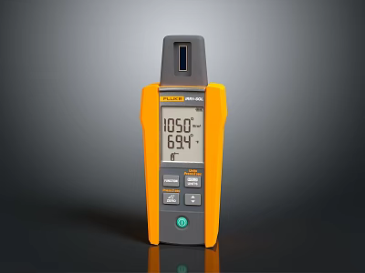Yellow Black Professional Measuring Tool With Digital Display Showing Accurate Measurement Values 3d model