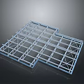 Industrial Metal Grid Frame Structure With Heavy Duty Support And Platform Design 3d model