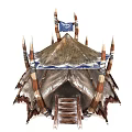 European Tent Ancient Architecture 3d model