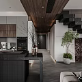 Modern Minimalist Spacious Open Plan Living And Dining Room With Cozy Comfortable Home Interior Design