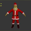 Santa Claus Themed Decorative Ornament Set With Red Outfit White Beard And Black Boots