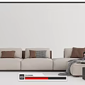Modern corner sofa multiplayer sofa 3d model