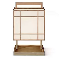 Minimalist Japanese Table Lamp With Wooden Frame And Paper Shade Design